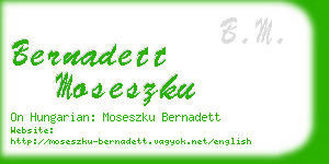 bernadett moseszku business card